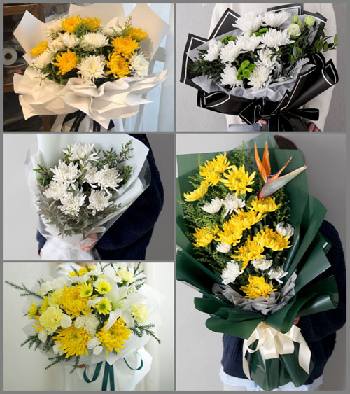 山东莱芜钢城区艾山街道灰菜峪村白事花束代送